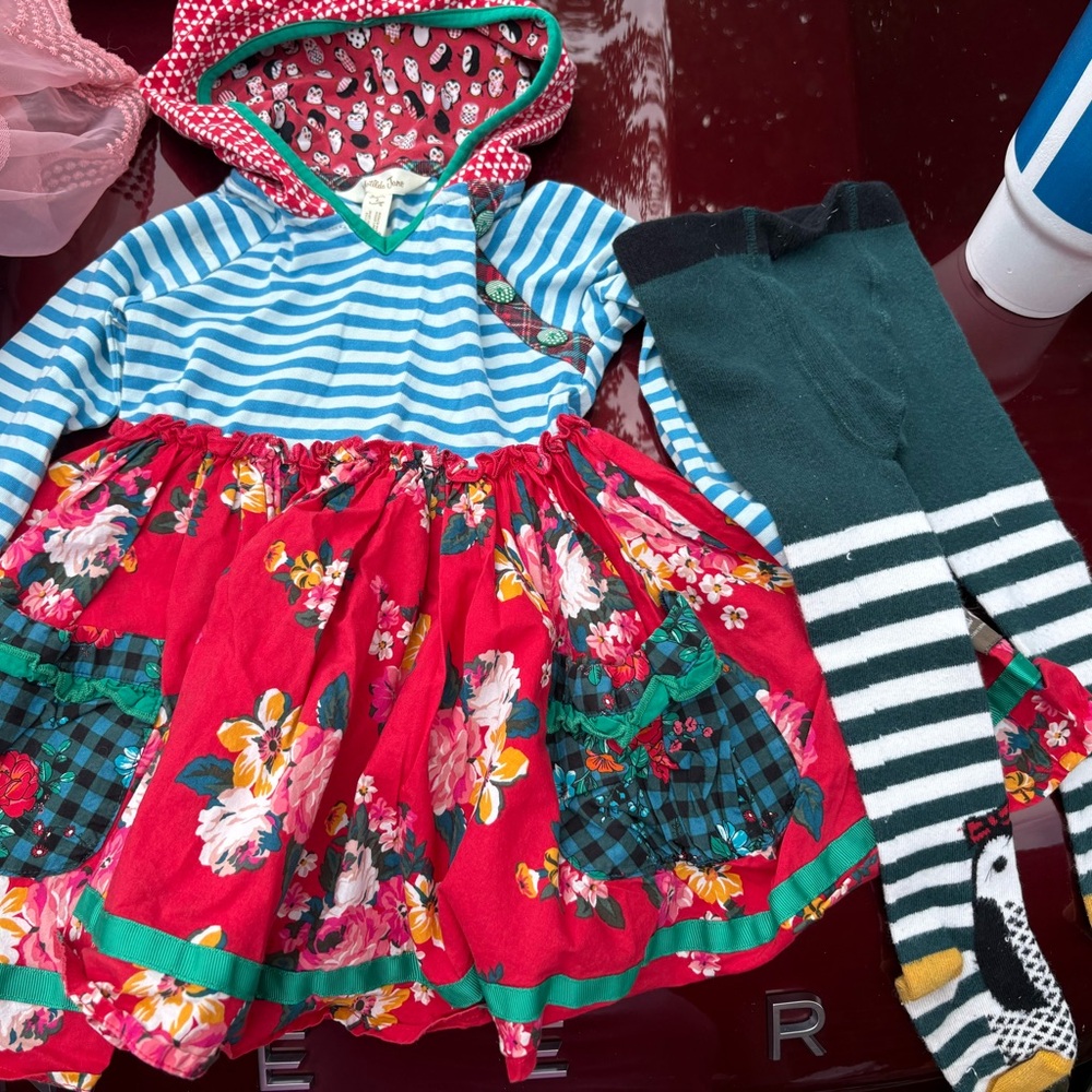 Matilda Jane Red and Blue Kids Matching Set